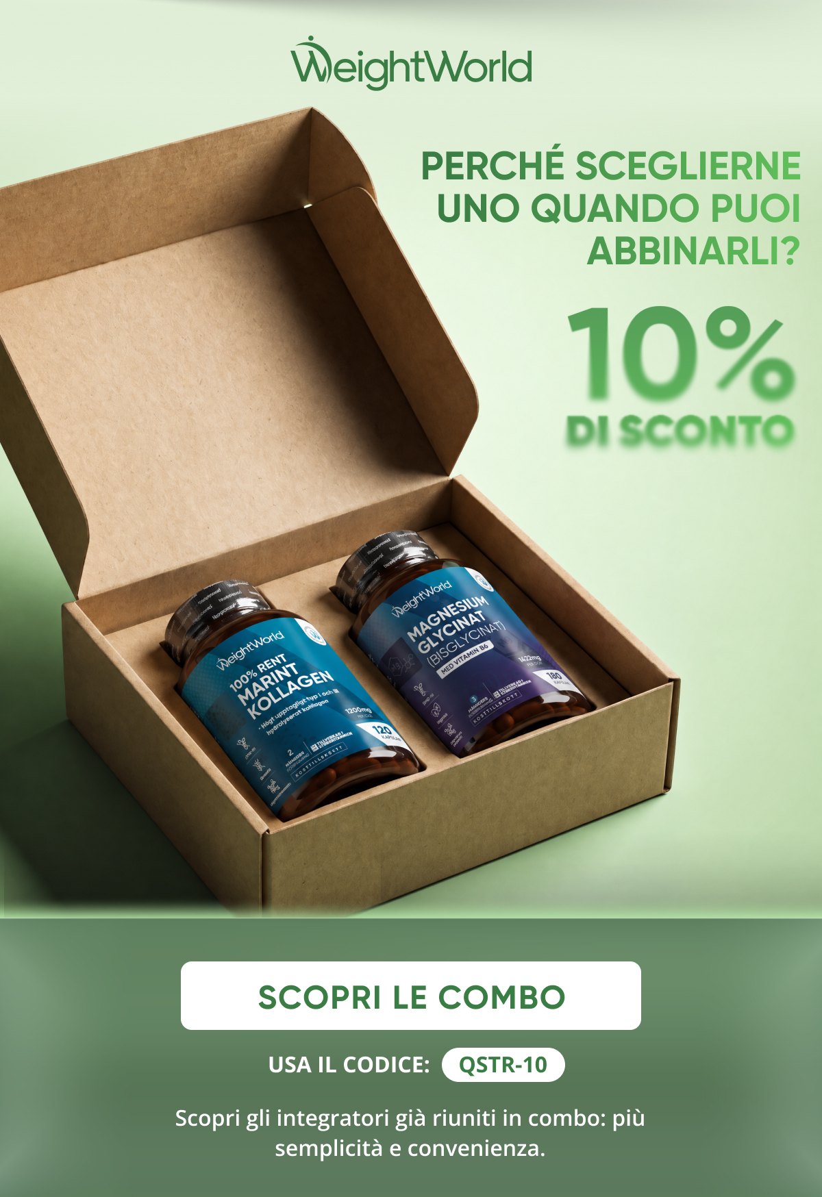 Perché sceglierne uno quando puoi abbinarli? 10% di sconto Scopri le combo Usa il codice: qstr-10 Scopri gli integratori già riuniti in combo: più…