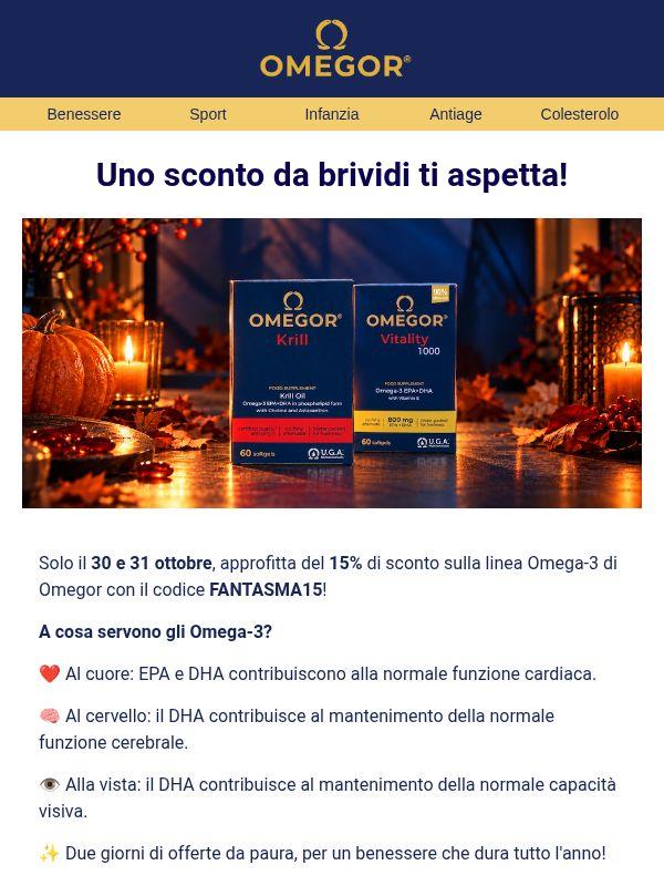Sconti da paura sugli Omega-3 di Omegor! 👻