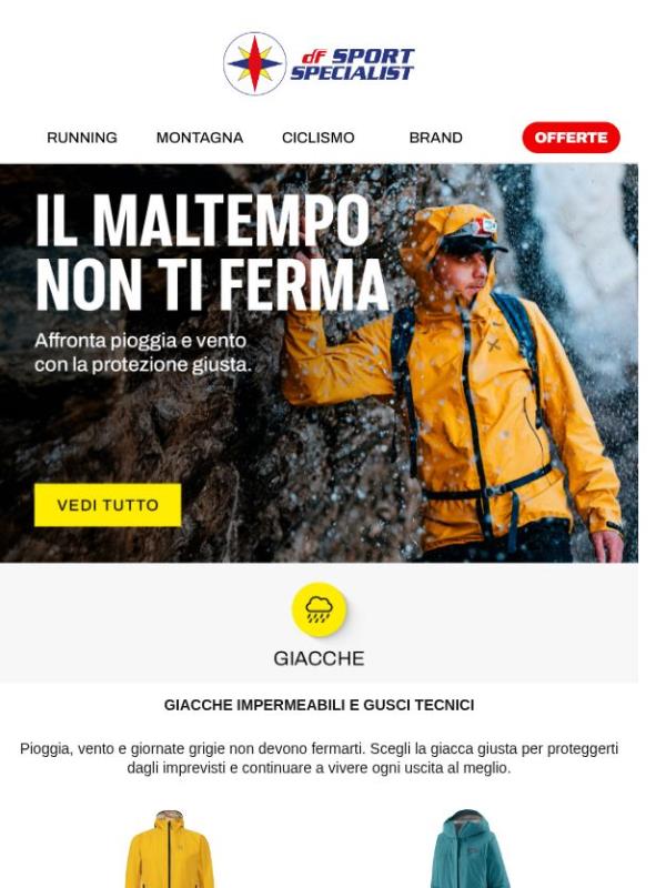 Pioggia e vento? Ci pensa la giacca giusta 🌧️