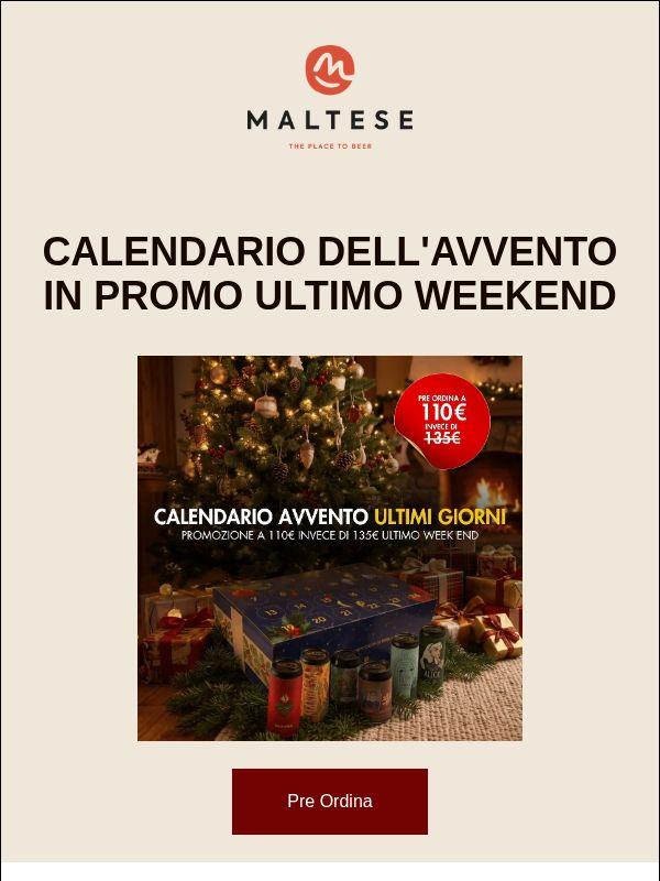 🎄 Ultimi giorni a 110€ — dal 3 novembre il Calendario dell'Avvento torna a 135€