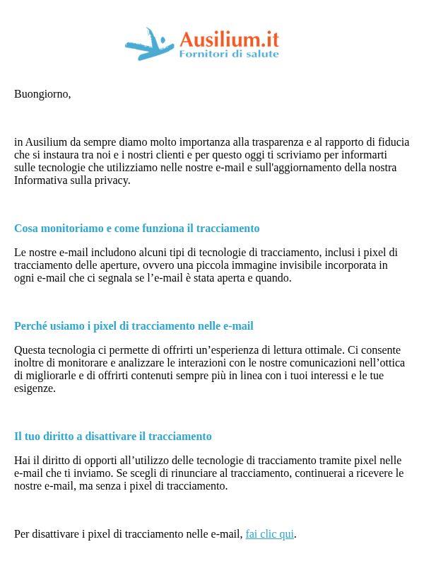 Aggiornamento dell’informativa privacy e della gestione delle comunicazioni via email
