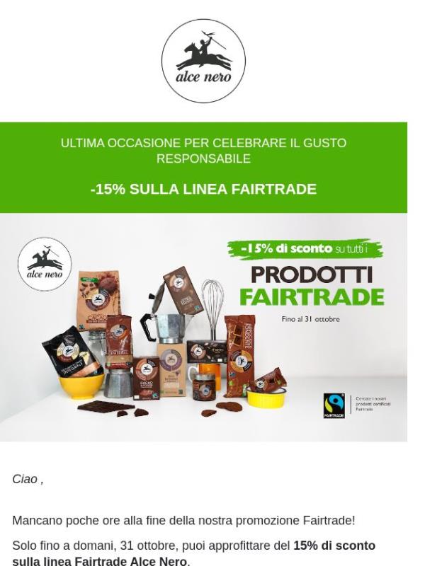 Ultime ore: il -15% Fairtrade termina domani!