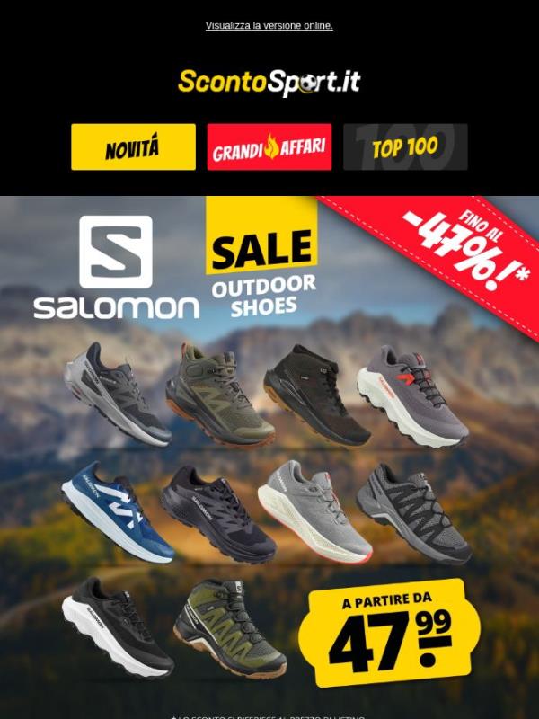 🔥 Salomon, Saldi Scarpe Outdoor da 47,99 €!
