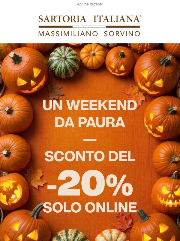🎃 Un weekend da paura: -20% sul carrello!