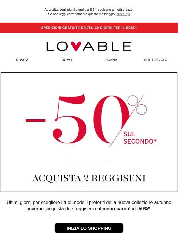 Ultimi giorni della Promo -50% sul tuo secondo reggiseno