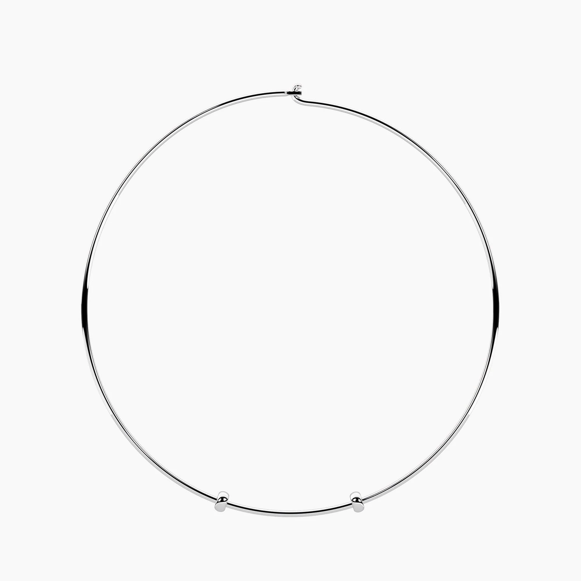 Image of Collana rigida girocollo componibile in acciaio HULA-HOOP