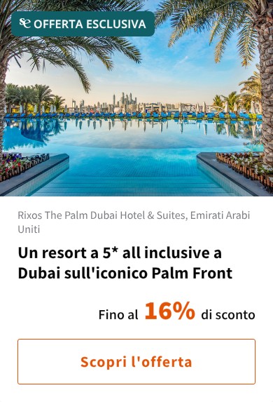 Un resort a 5* all inclusive a Dubai sull'iconico Palm Front