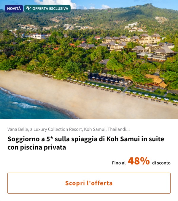 Soggiorno a 5* sulla spiaggia di Koh Samui in suite con piscina privata