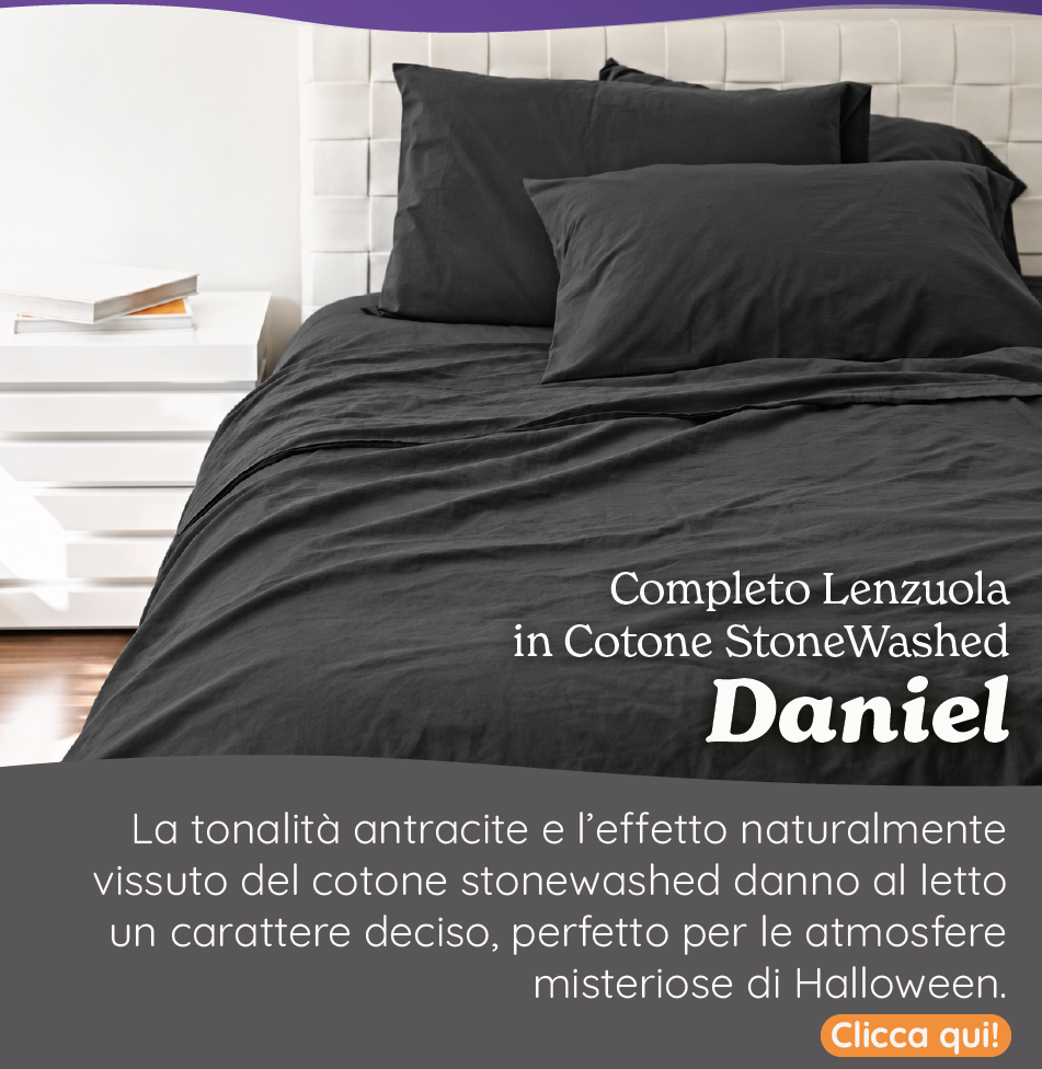 Completo Lenzuola di Cotone StoneWashed No Stiro - Daniel