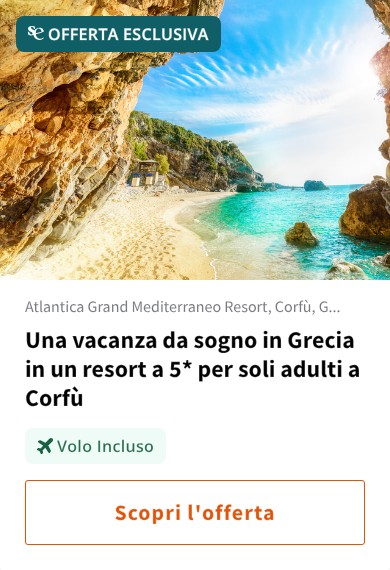 Una vacanza da sogno in Grecia in un resort a 5* per soli adulti a Corfù
