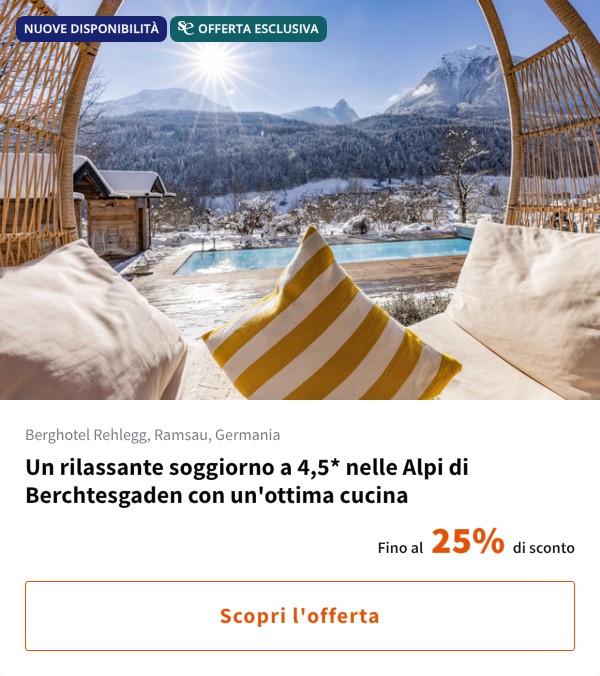 Un rilassante soggiorno a 4,5* nelle Alpi di Berchtesgaden con un'ottima cucina