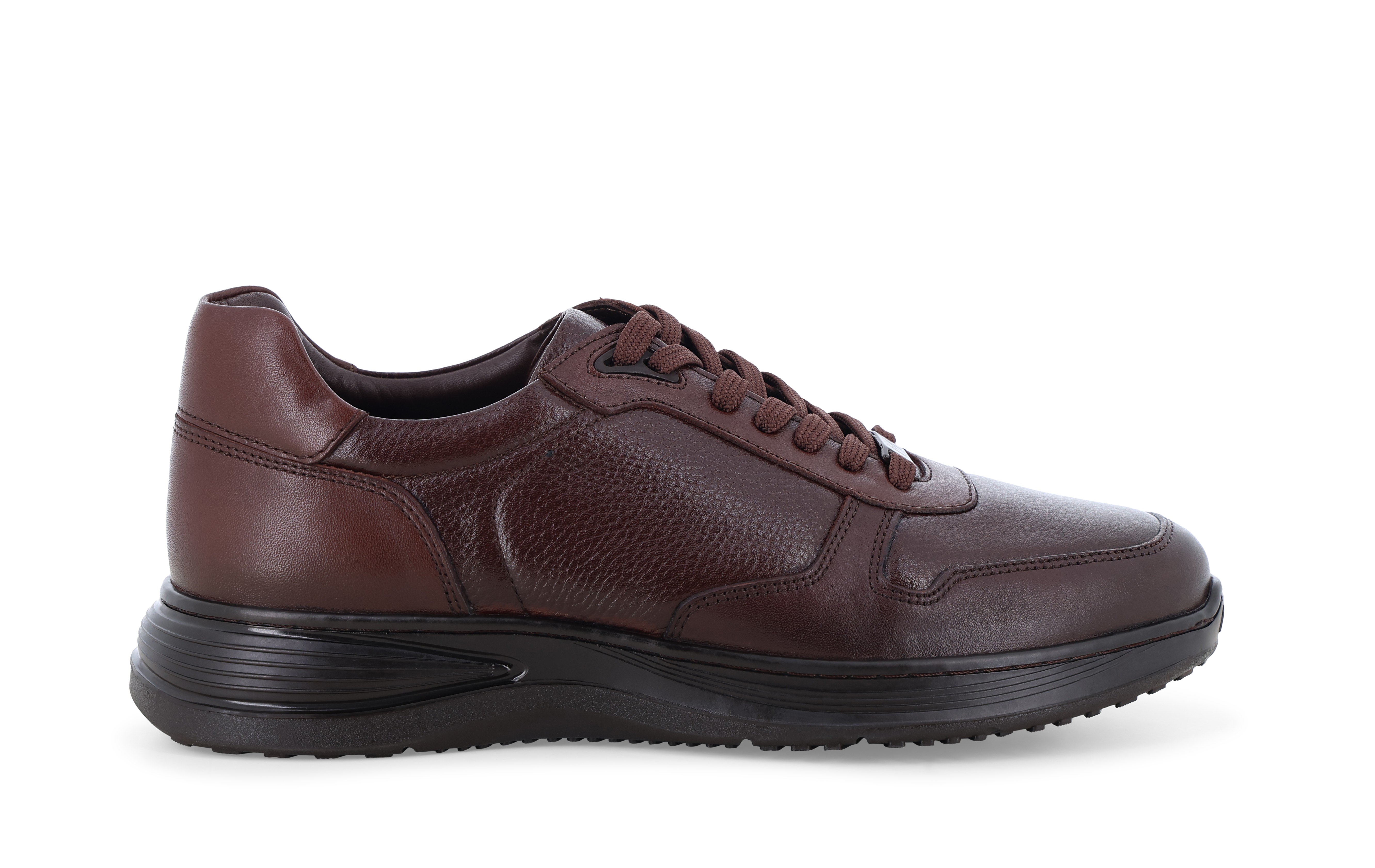 Scarpa uomo stringata in pelle marrone u96000bk