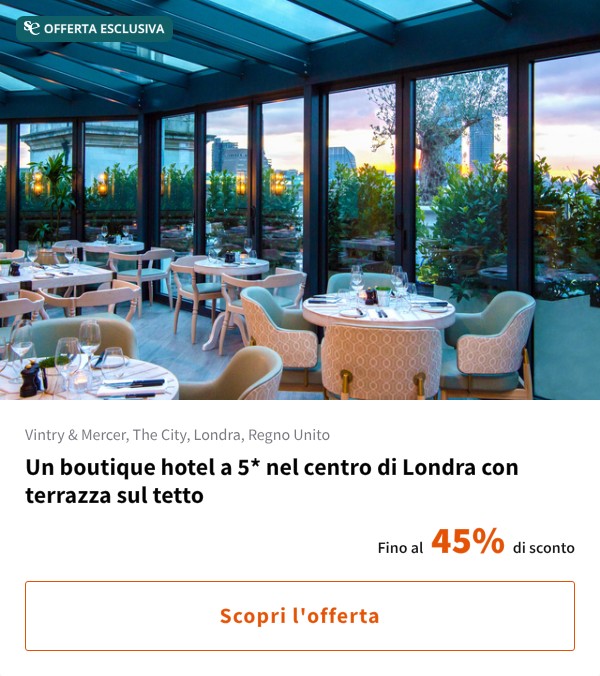 Un boutique hotel a 5* nel centro di Londra con terrazza sul tetto