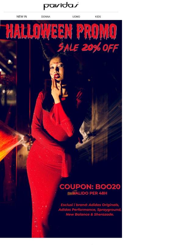 Uno sconto da paura: -20% per 48 ORE! 👻