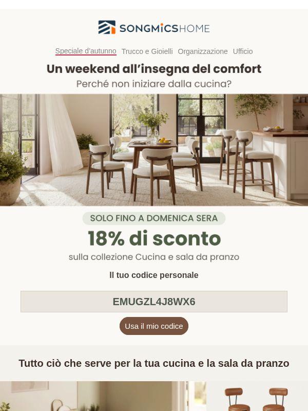 Ciao, il comfort del weekend parte dalla cucina