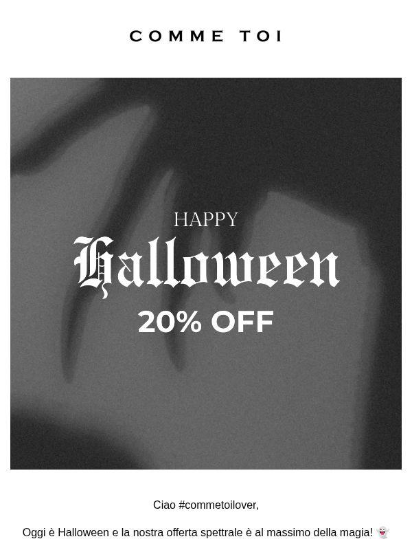 20% OFF // il tuo sconto ti attende!
