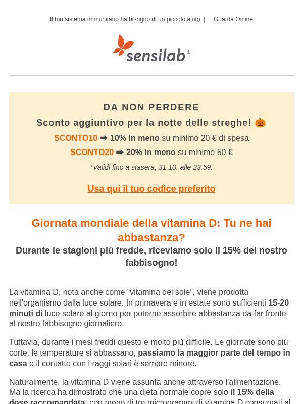 Hai una carenza di vitamina D?👨‍⚕️