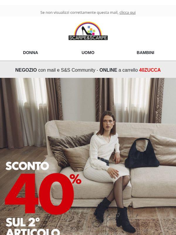 👻 SCONTO 40% sul 2° articolo!