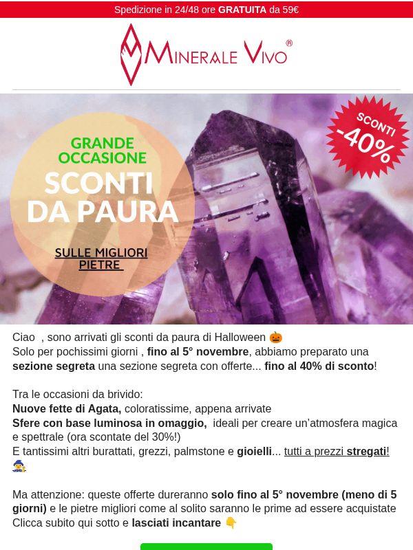 FLASH! Sconti da Paura fino al 40% 🎃
