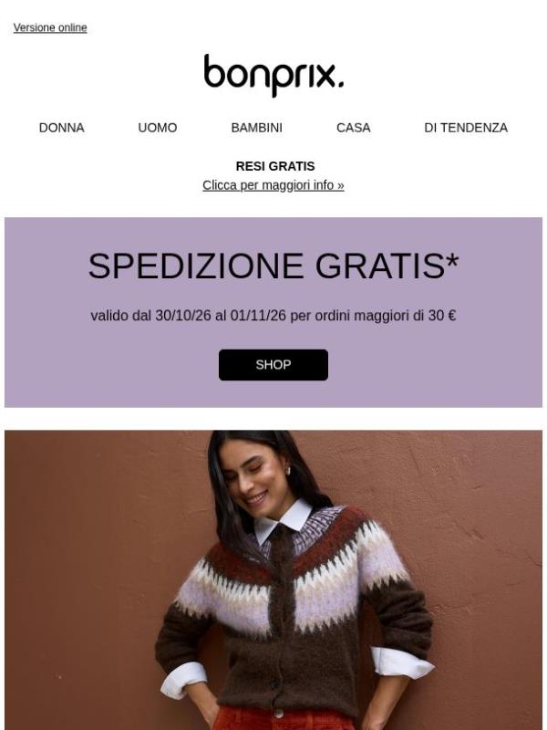 👻 Spedizione GRATIS ancora per poco