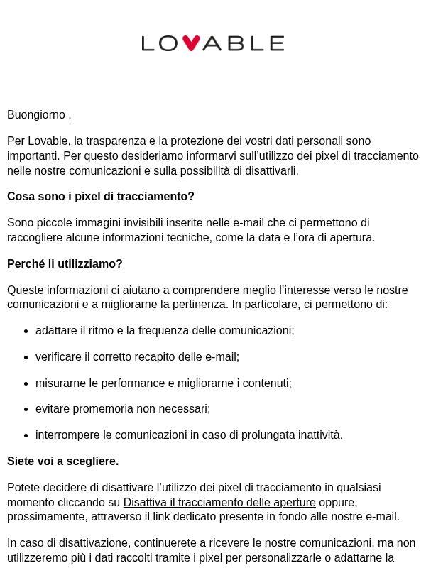 Un’informazione importante sulle vostre e-mail